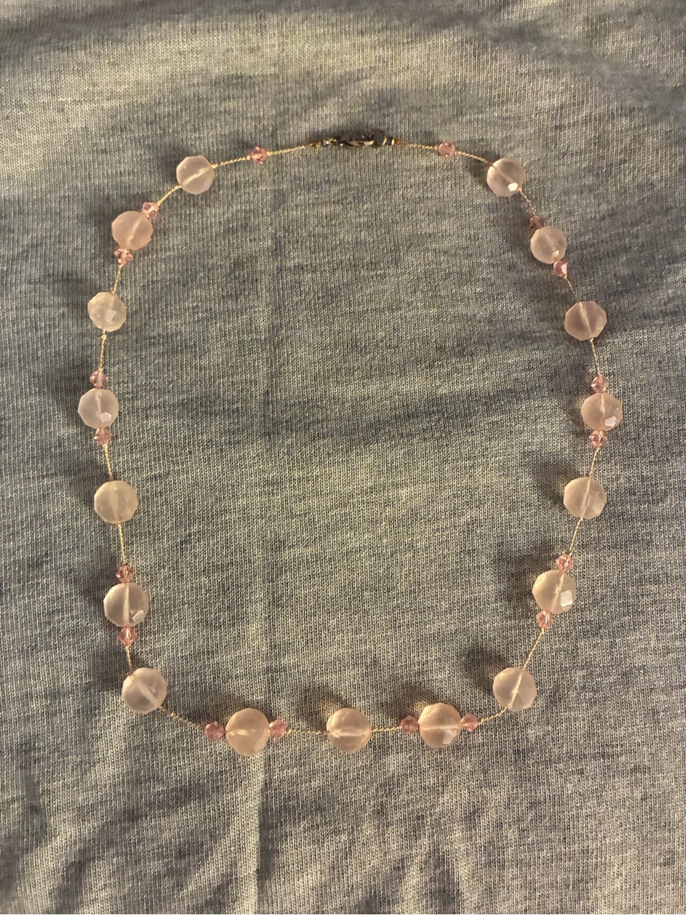 Minimal Pink Beaded Women's Necklace by